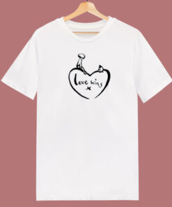 Charlie Mackesy Love Wins 80s T Shirt Charlie Mackesy Love Wins 80s T Shirt