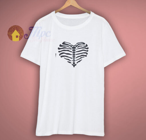 Cheap Skeleton Heart Baseball Shirt