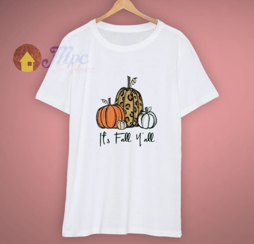 Cheetah It’s Fall Y’all Leopard Pumpkin Halloween T Shirt