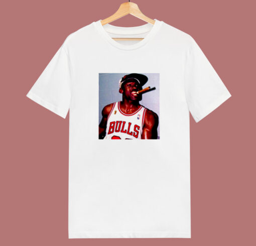 Chicago Bulls Championship Michael Jordan Smoking A Cigar 80s T Shirt