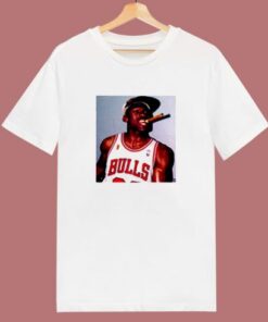 Chicago Bulls Championship Michael Jordan Smoking A Cigar 80s T Shirt