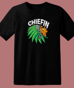 Chiefin Weed Smoking Indian 80s T Shirt 1
