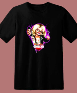 Child’s Play Neon Chucky And Tiffany 80s T Shirt