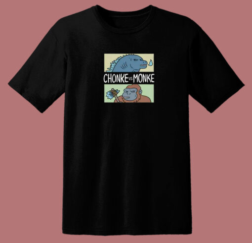 Chonke Vs Monkee Funny 80s T Shirt