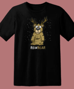 Christmas Day Rein Bear 80s T Shirt 1
