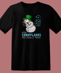 Christmas Day Snowflakes 80s T Shirt