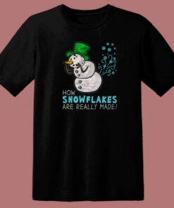 Christmas Day Snowflakes 80s T Shirt