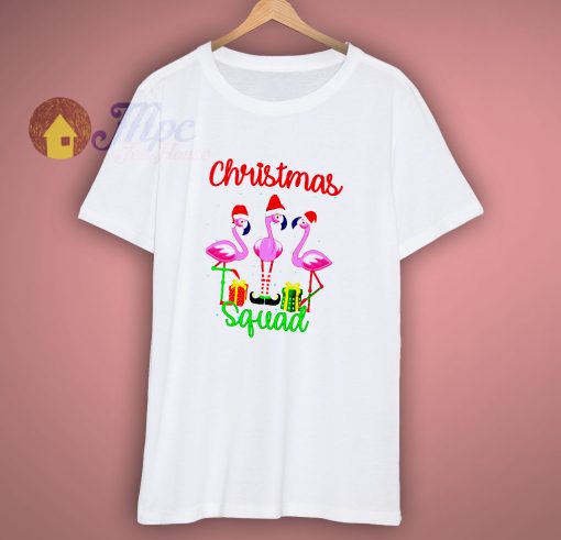 Christmas Flamingo Squad T Shirt
