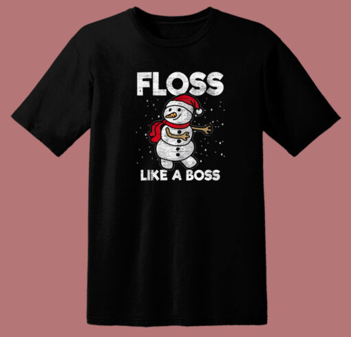 Christmas Floss Like A Boss 80s T Shirt