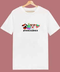 Christmas Inspired Snack Goals Parody 80s T Shirt
