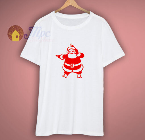 Christmas Santa Claus On White T Shirt