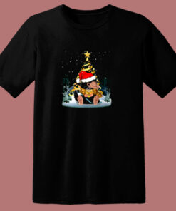 Christmas Tree Under Snow Niffler Santa Hat 80s T Shirt Christmas Tree Under Snow Niffler Santa Hat 80s T Shirt