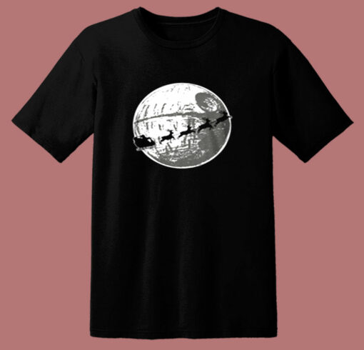 Christmas Vibes Flying Over The Moon 80s T Shirt