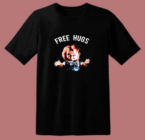 Chucky Free Hugs Childs Play Horror Movie 80s T Shirt