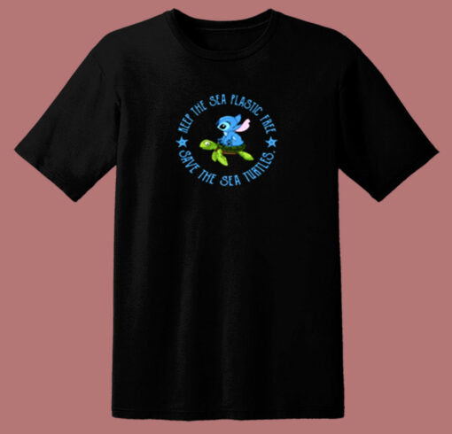 Clean Ocean Stitch 80s T Shirt