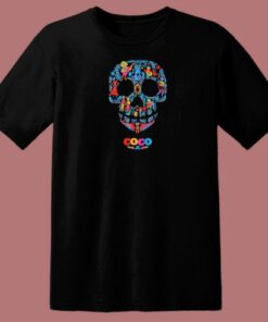 Coco Skull Pattern 80s T Shirt