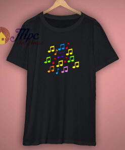 Colored Music Notes T Shirt