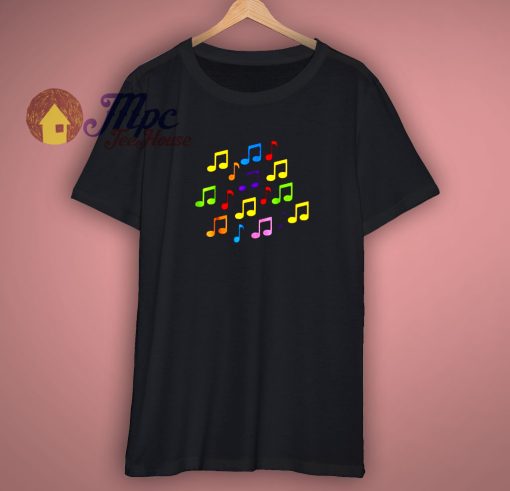 Colored Music Notes T Shirt
