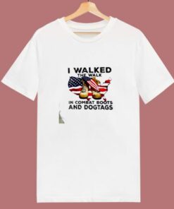 Combat Boots And Dogtags American Flag 80s T Shirt