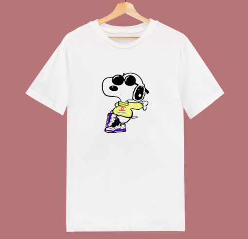 Coo Chanel Fly Snoopy 80s T Shirt