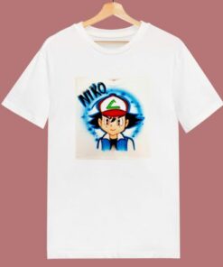 Cool Ash Ketchum Airbrushed Unisex 80s T Shirt