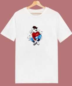 Cool Cartoon Dog 80s T Shirt