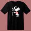 Cool Snoopy In Pink 80s T Shirt Style
