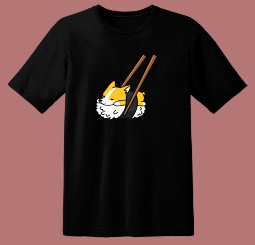 Corgi Sushi 80s T Shirt