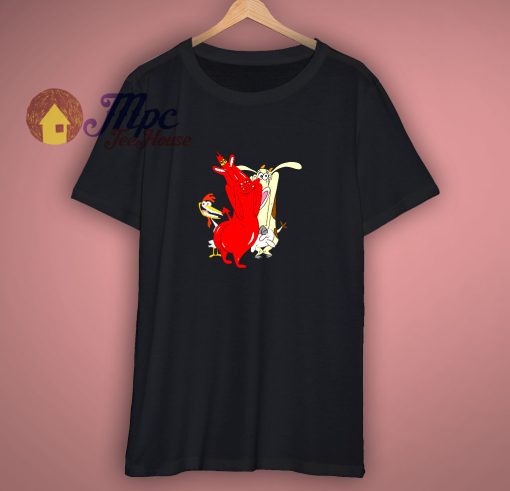 Cow and Chicken with Red Guy T Shirt