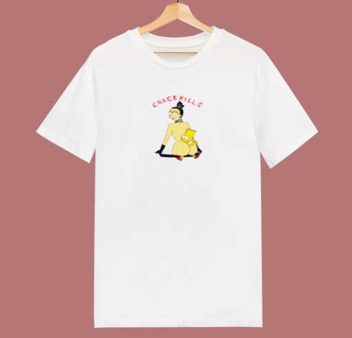 Crack Kills Bart Simpson Funny 80s T Shirt