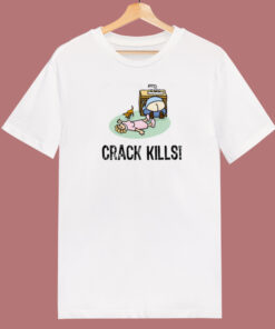 Crack Kills Funny 80s T Shirt Style Crack Kills Funny 80s T Shirt Style