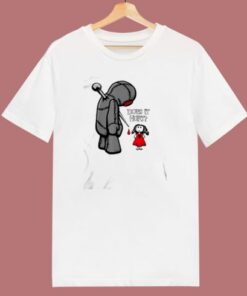 Creepy Sad Does It Hurt Voodoo Doll Goth Girl 80s T Shirt