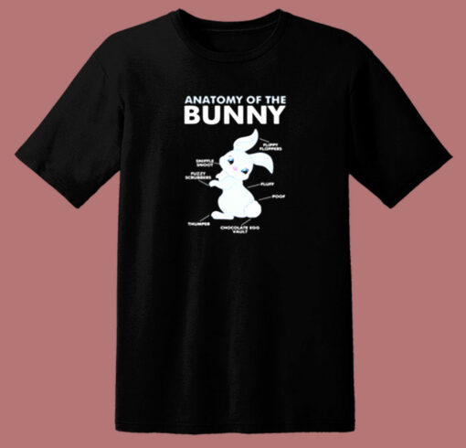 Cute Anatomy Of A Bunny Rabbit 80s T Shirt