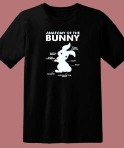 Cute Anatomy Of A Bunny Rabbit 80s T Shirt