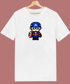 Cute Captain America Chibi 80s T Shirt Cute Captain America Chibi 80s T Shirt