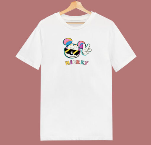 Cute Disney Mickey Mouse Eyeglasses 80s T Shirt