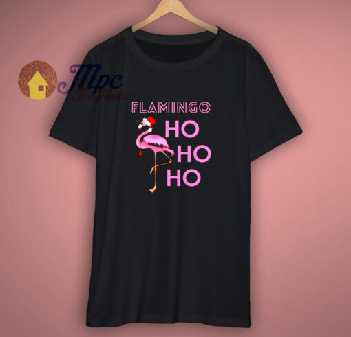 Cute Flamingo Santa Hat T Shirt