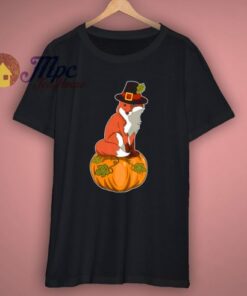 Cute Happy Pilgrim Fox T Shirt