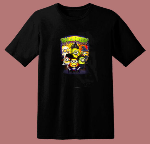 Cute Minions In Costume Despicable Me Halloween 80s T Shirt