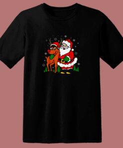 Cute Santa Christmas Vintage 80s T Shirt