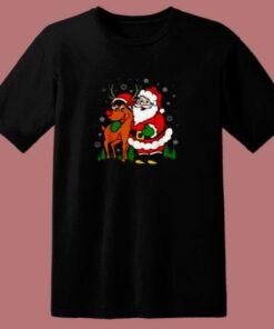 Cute Santa Christmas Vintage 80s T Shirt