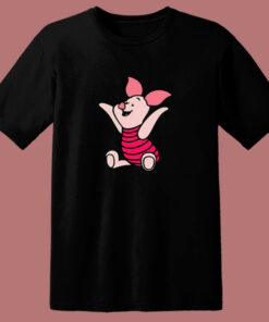 Cute Winnie The Pooh Piglet Cartoon 80s T Shirt