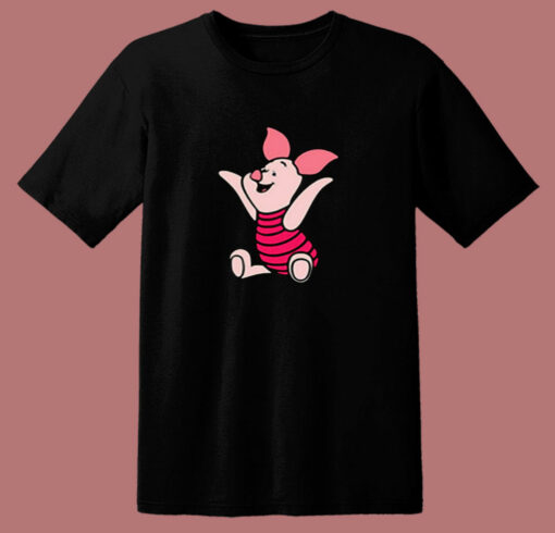 Cute Winnie The Pooh Piglet Cartoon 80s T Shirt