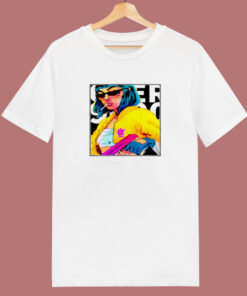 Cyber Punk Bad Ass Girl Female Gunner Pop Art Warhol Lichtenstein Pop Culture 80s T Shirt Cyber Punk Bad Ass Girl Female Gunner Pop Art Warhol Lichtenstein Pop Culture 80s T Shirt