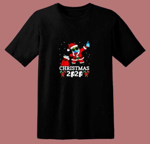 Dabbing Santa With Face Mask Handwashing 80s T Shirt