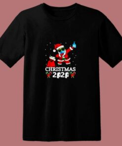 Dabbing Santa With Face Mask Handwashing 80s T Shirt