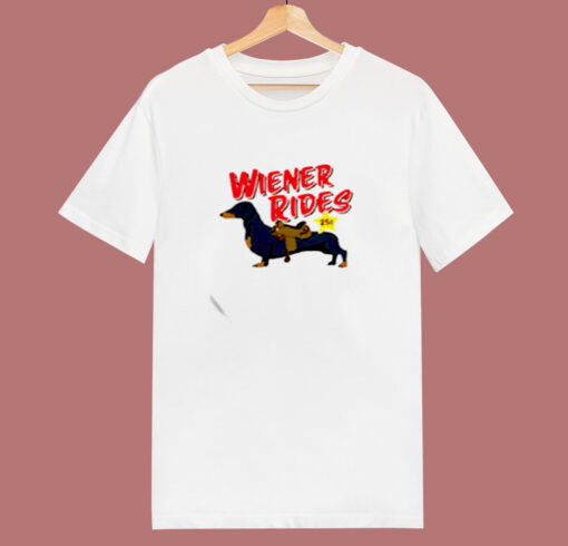 Dachshund Wiener Rides 25c 80s T Shirt