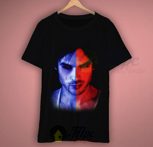 Damon Salvatore Vampire Diaries Eyes Black T Shirt