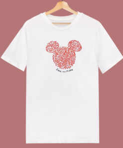 Damski Mickey Mouse Hearts 80s T Shirt Damski Mickey Mouse Hearts 80s T Shirt
