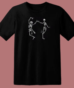 Dancing Skeletons Halloween 80s T Shirt Dancing Skeletons Halloween 80s T Shirt